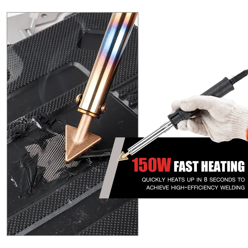 50W/150W Car Bumper Repair Soldering Iron Kit Home Leather Ironing Tools, Plastic Welding Machine With PP PE PVC ABS Welding Rod