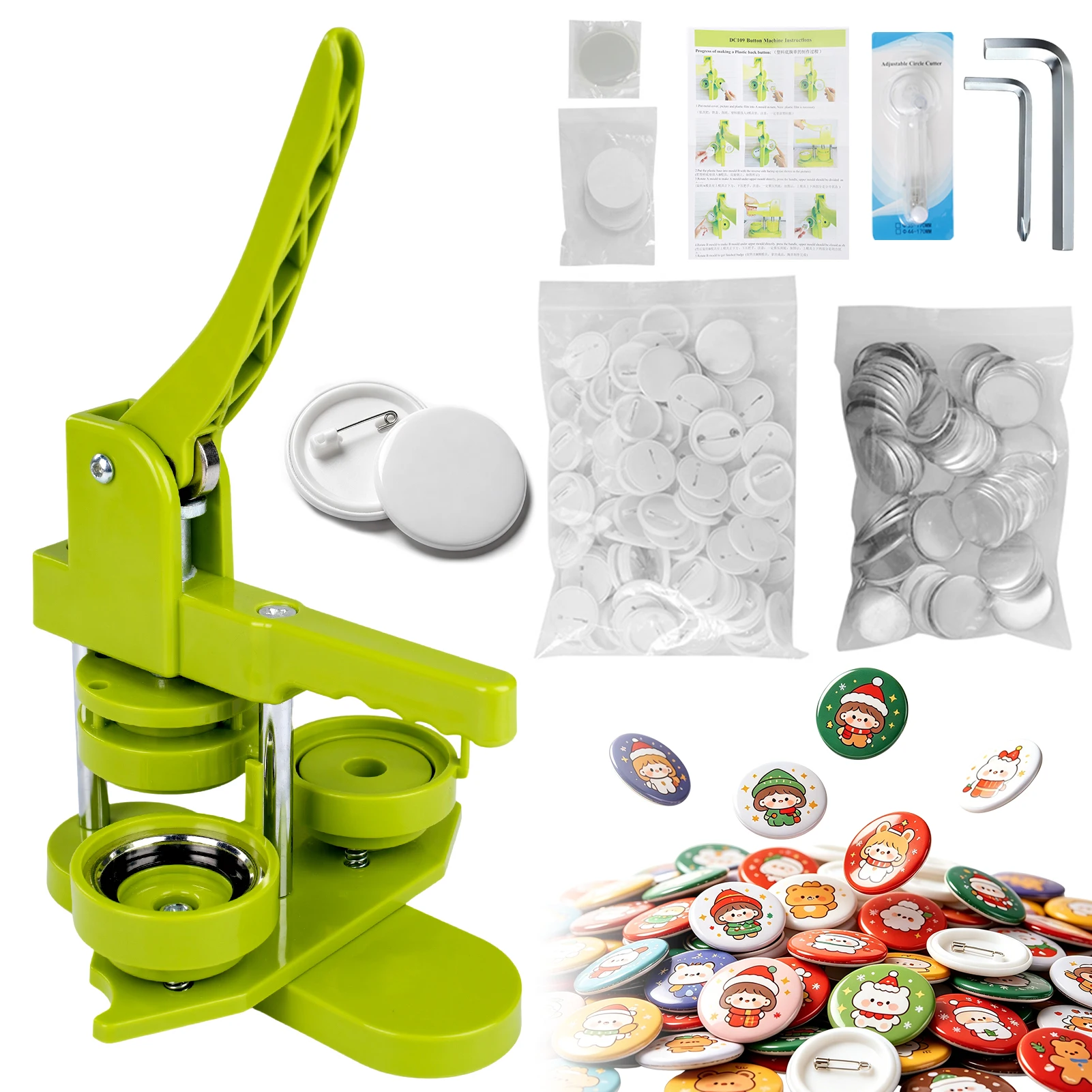 diy-pin-button-maker-machine-installation-free-25mm-badge-press-machine-with-100-sets-parts-easy-operations-rotating-base