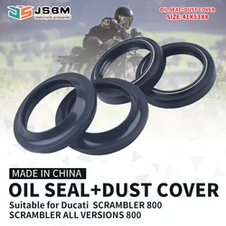 JSBM 41x53x8 Motorcycle Front Fork Damper Oil Seal Dust Seal 41*53*8/10.5 for Ducati SCRAMBLER 800 803 ALL VERSIONS 2015-2019