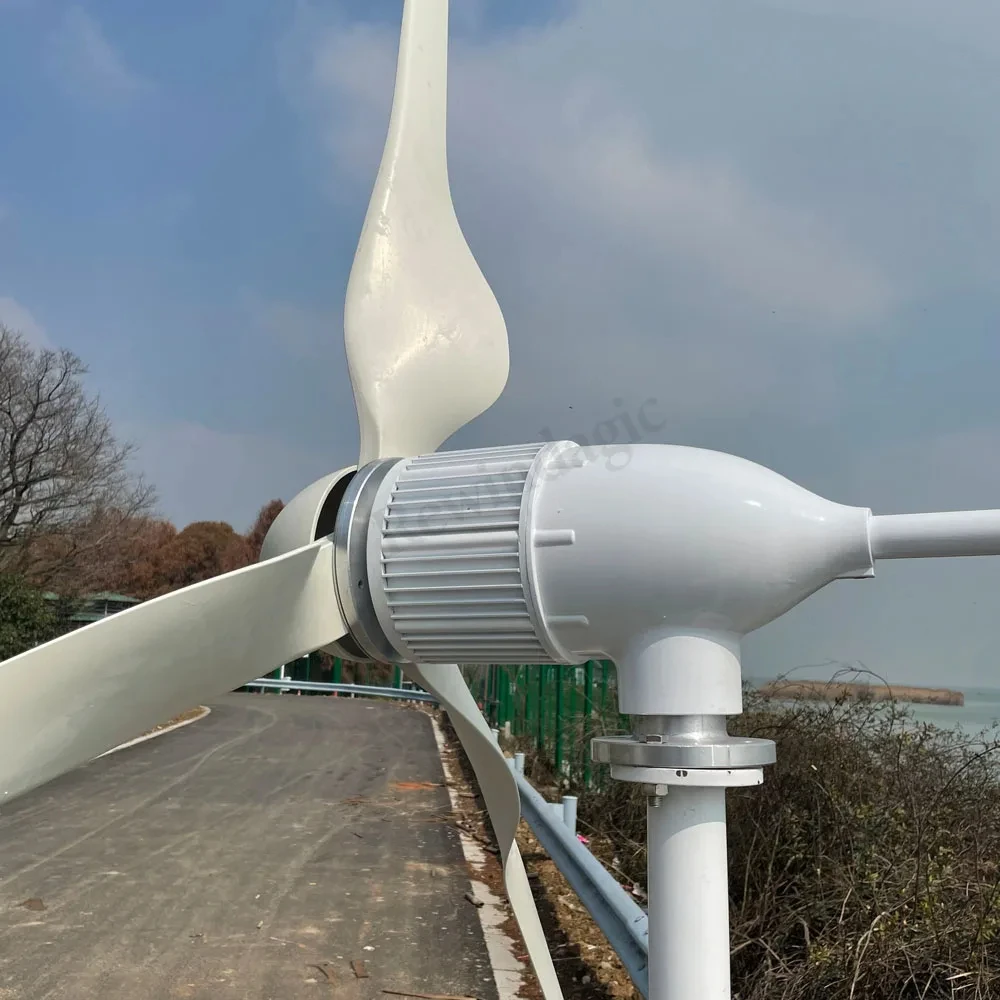كفاءة عالية 5KW 10KW 15KW 20KW 48 فولت 96 فولت 3 المرحلة المولد الكهربائية مولد تربيني الرياح الأفقية مجموعة كاملة للمنزل