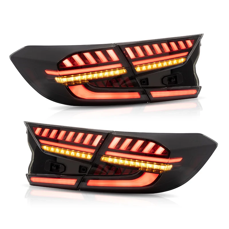 

Car LED Tail Light Assembly Dynamic Streamer Turn Signal Indicator Brake Reverse Parking Rear Lamp For Honda 10th Accord 18-UP