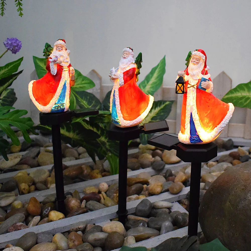 1/2 قطعة عيد الميلاد ثلج الشمسية حصة ضوء في الهواء الطلق حديقة مقاوم للماء عيد الميلاد جو فناء مصباح للمنزل فناء ديكور #6