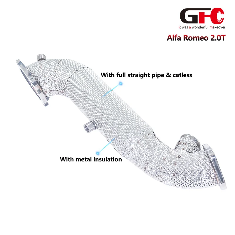 Adjustable Sound GFC Downpipe for Alfa Romeo 2.0T Turbo Back Exhaust Compatible