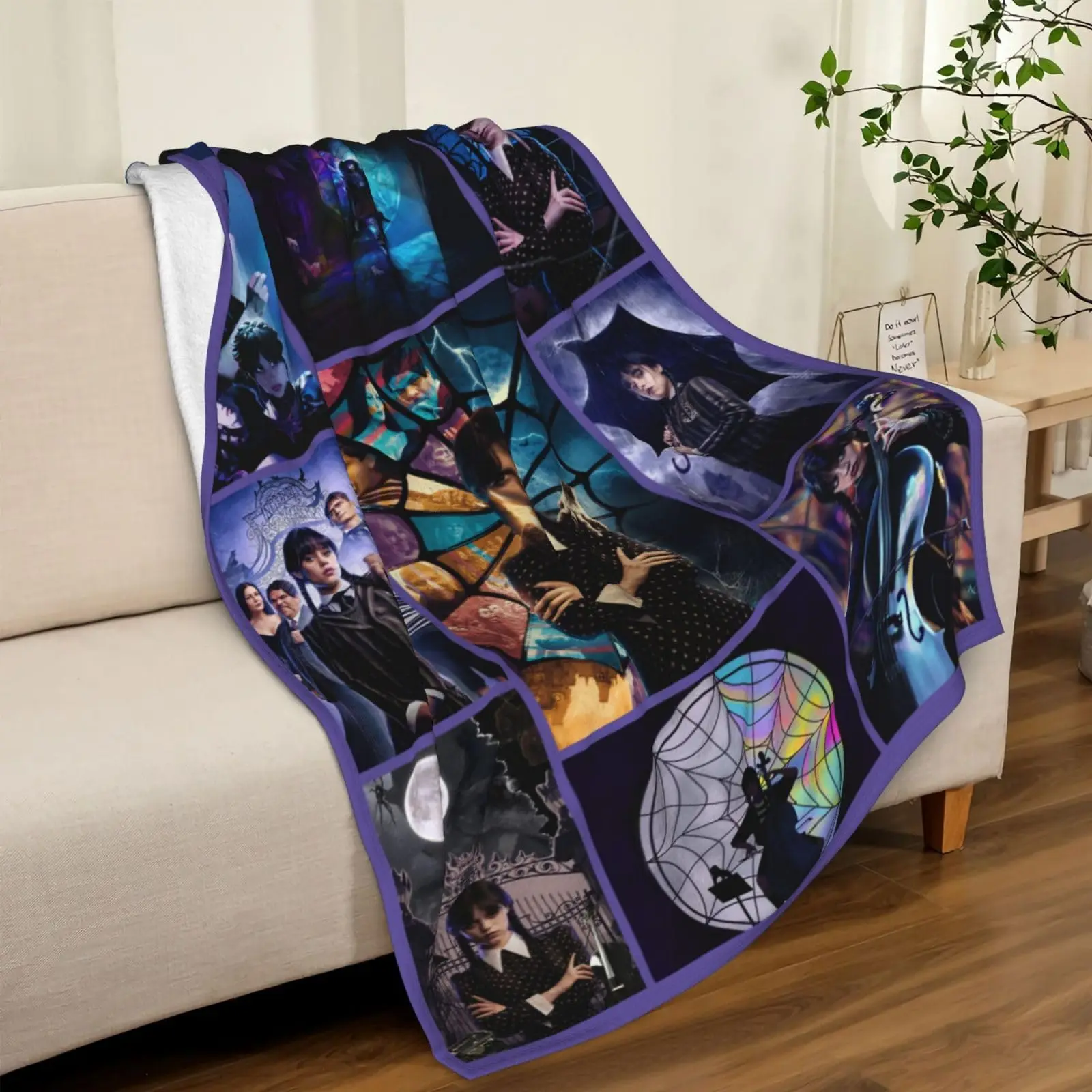 

W-Wednesday Throw Blanket Horror Soft Blankets for Beds Home Decor Bedding Cover picnic blanket