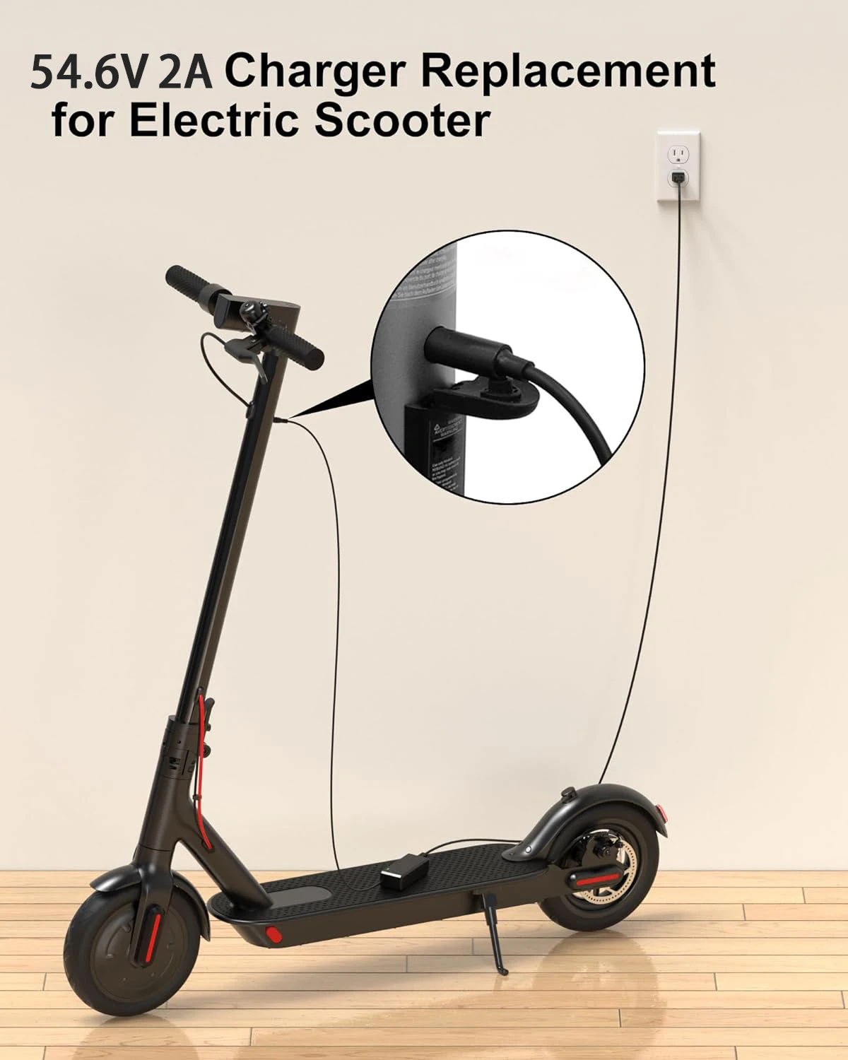 54.6V 2A Electric Scooter Charger Compatible with GOTRAX GXL V2, G2, G3, G4, Apex, Glider, XR Elite, XR Ultra Electric Bike