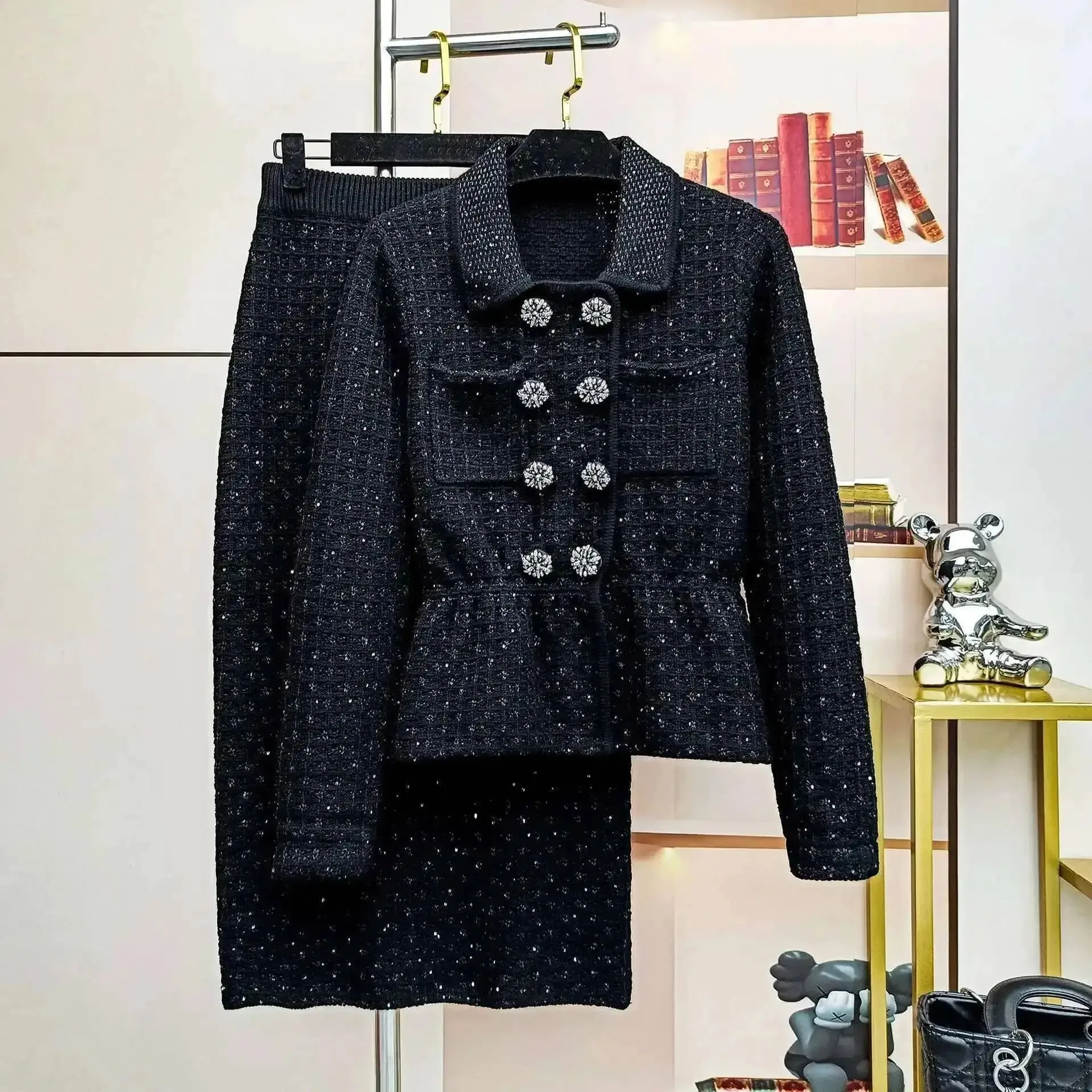 Diamond crystal beading set Pinterest pin versatile office wear