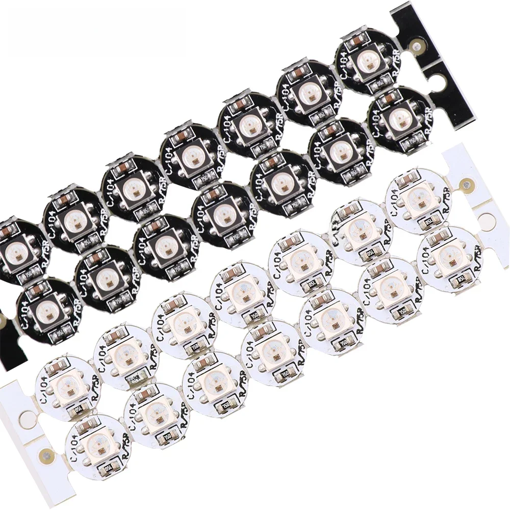 10 ~ 1000 sztuk DC 5V WS2812B LED Indywidualnie adresowalny WS2811 IC RGB 2812B LED Radiator SMD 5050 RGB Wbudowany układ LED — zdjęcie 2