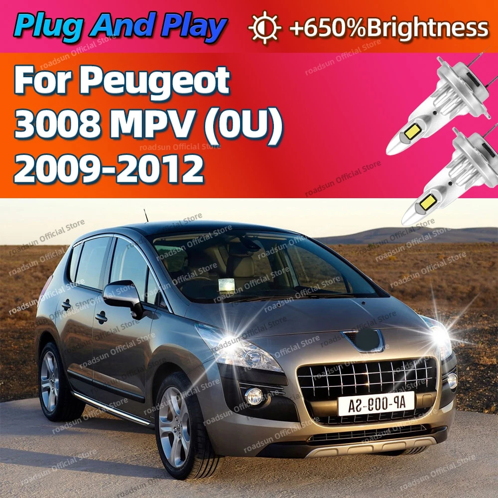 

2/4 шт. мощные автомобильные фары, светодиодные лампы 160 Вт Plug and Play для Peugeot 3008 MPV 0U 2009-2012 2010 2011