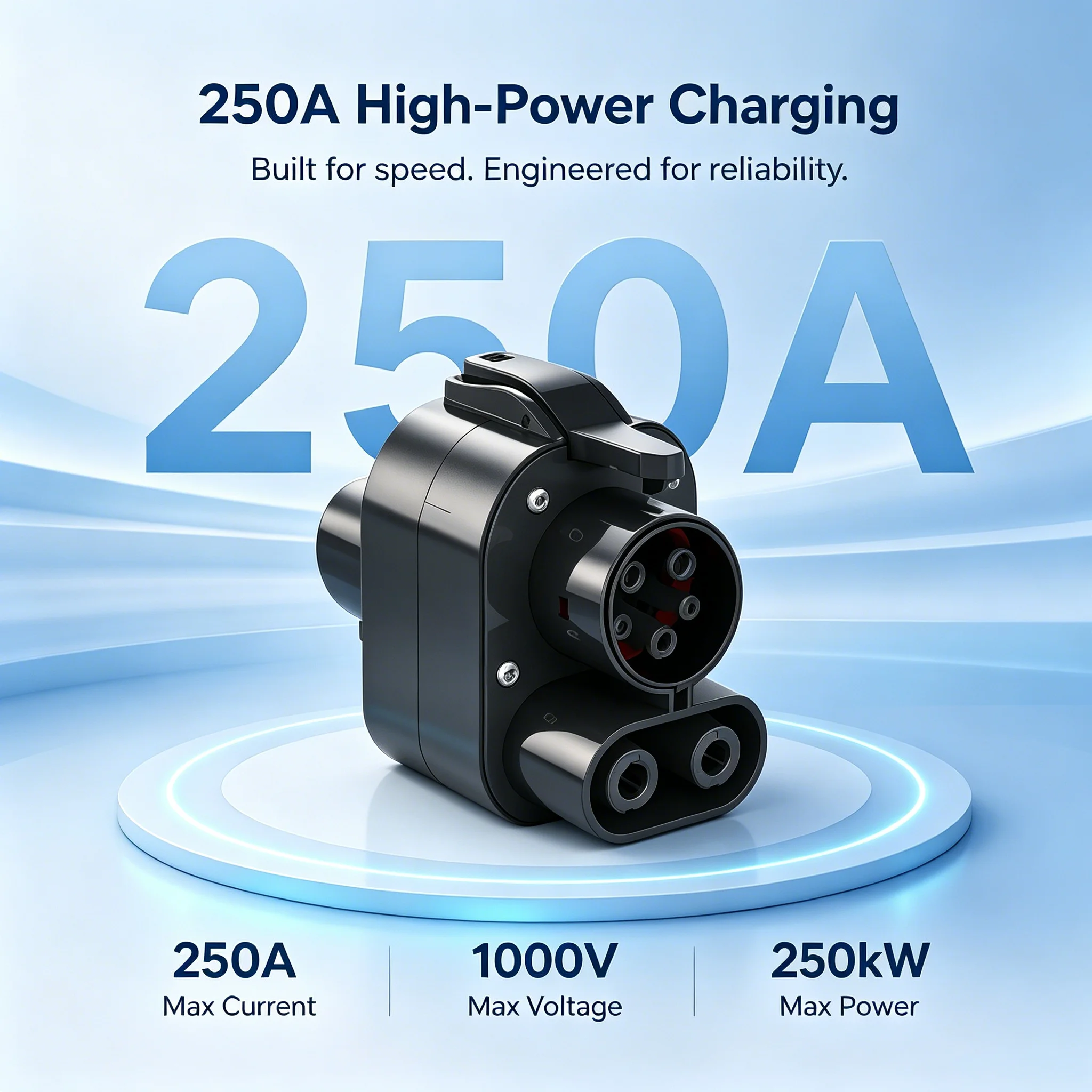 우펜 NACS-CCS1 어댑터 테슬라-CCS1 고속 충전 어댑터 250A 250KW EV 충전기 컨버터 (포드, GM, 리비안 호환)