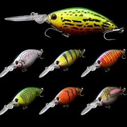 WLure-Leurre de pêche Crankbait avec feuille de réflexion WobJeff, plongeur profond, serré, action rapide, 4-5 mètres, C739, 11cm, 18.5g