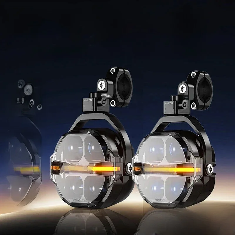 Toekomstige Ogen X100 Nieuwe Motorfiets Extra Spotlight 180W Mist Geleid Door Looplichten Met Vullichten Bedrade Achtergrondverlichting Schakelaar - afbeelding 2