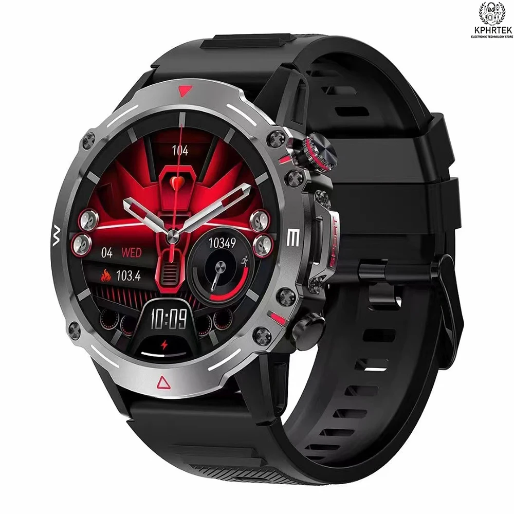 

HK87 Smartwatch Bluetooth Calling Fitness Tracker 1.43” AMOLED Screen Heart Rate Blood Oxygen Sleep Monitor NFC Waterproof