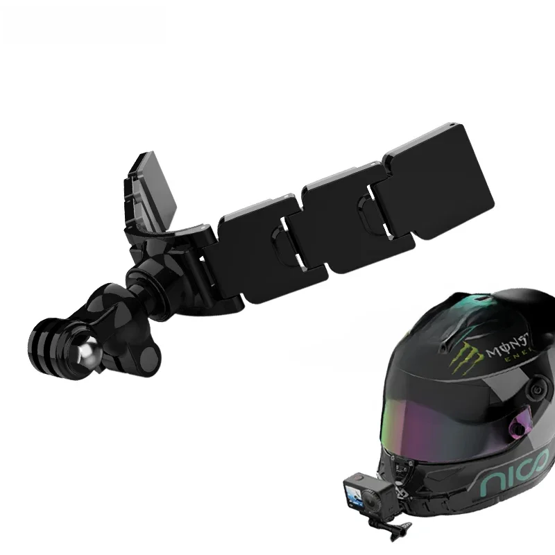 Motocyklowy uchwyt na podbródek do kasku GoPro Hero 12 11 10 9 Składany przedni uchwyt na podbródek do kamery Yi DJI Akcesoria — zdjęcie 2