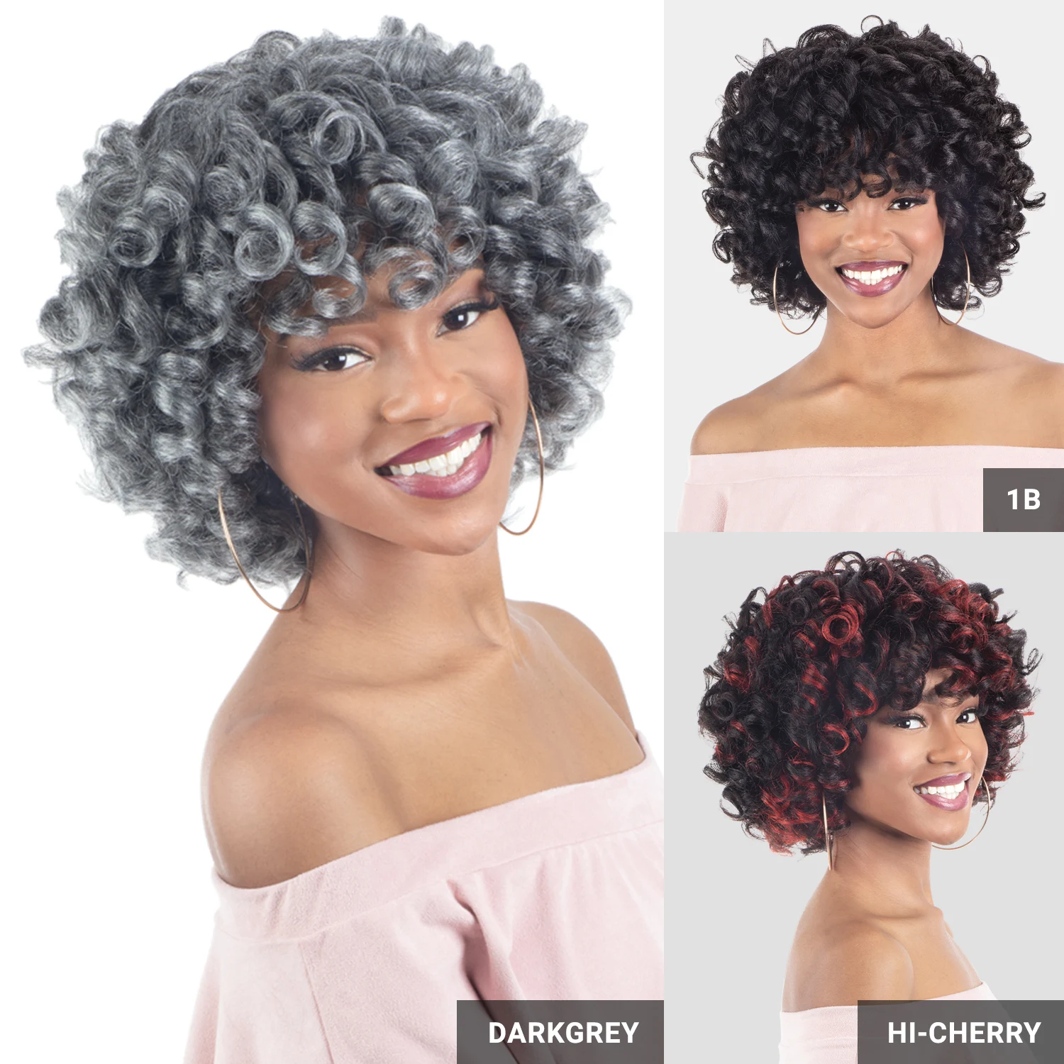 Shake-N-Go Natural me Peluca sintética Flexi-Rod Curl