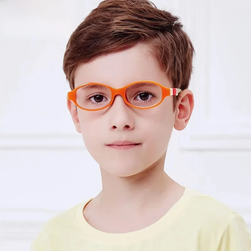 SECG elastyczne miękkie dziecięce ramka odpinany stałe śliczne dzieci okulary ramki optyczne dla wzroku Lunettes ramka do okularów gumowe — zdjęcie 2