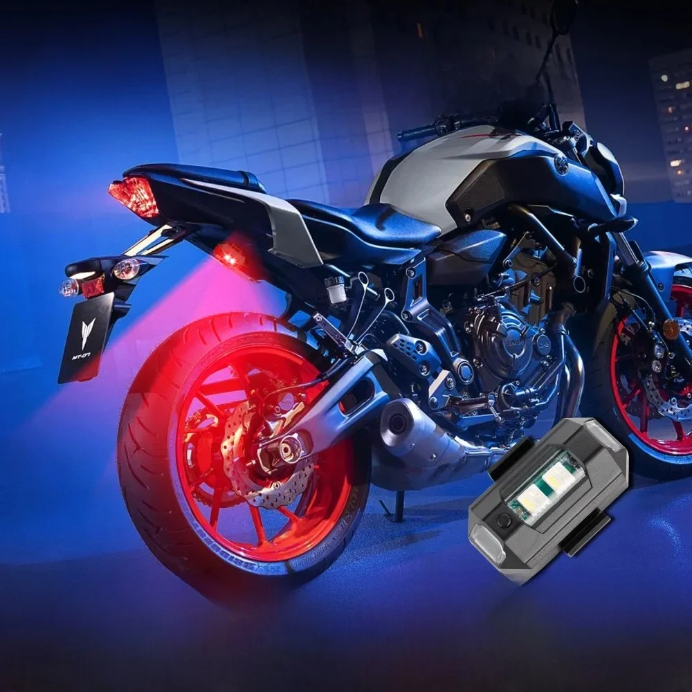 Lumières de moto Drone lumière stroboscopique USB LED Anti-Collision vélo avion nuit volant Mini clignotant voyant d'avertissement