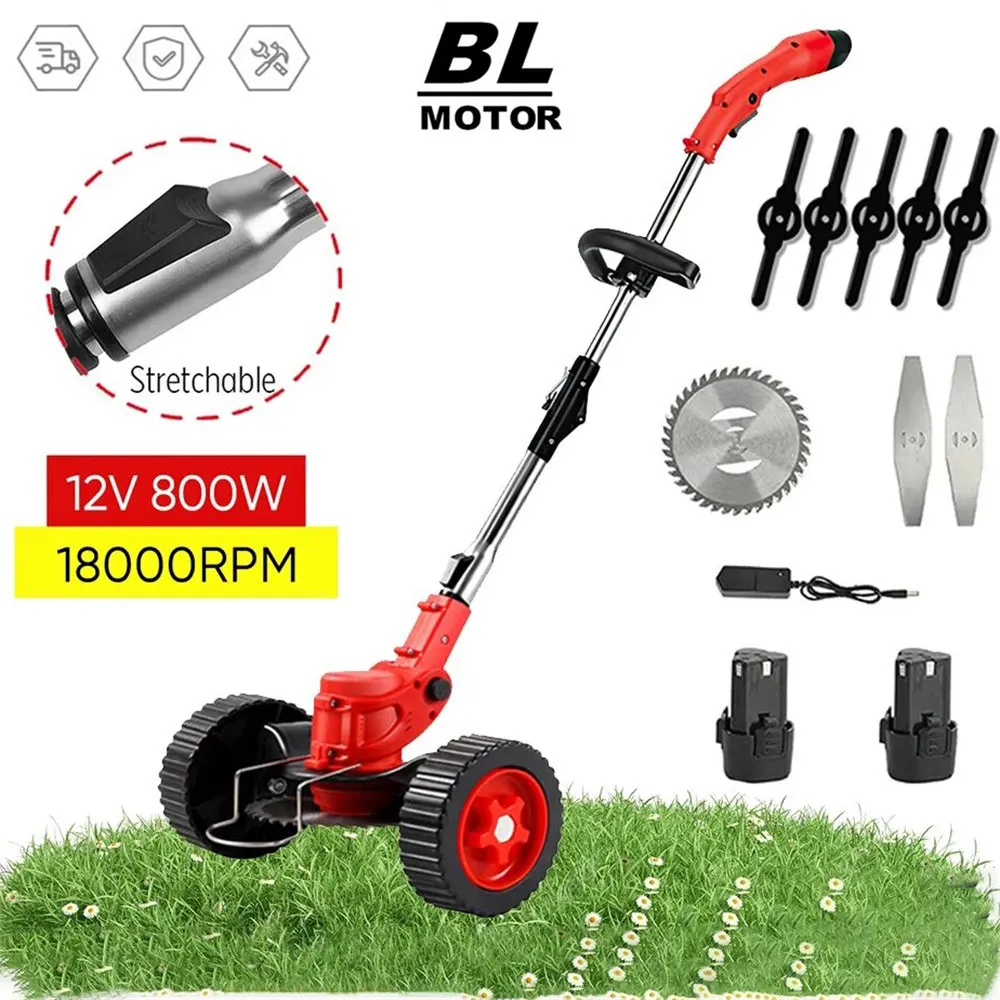 Cordless Electric Lawn mover Adjustable foddable Trimmer Efficient Garden Pruning baking Power For Makita 18V Battery