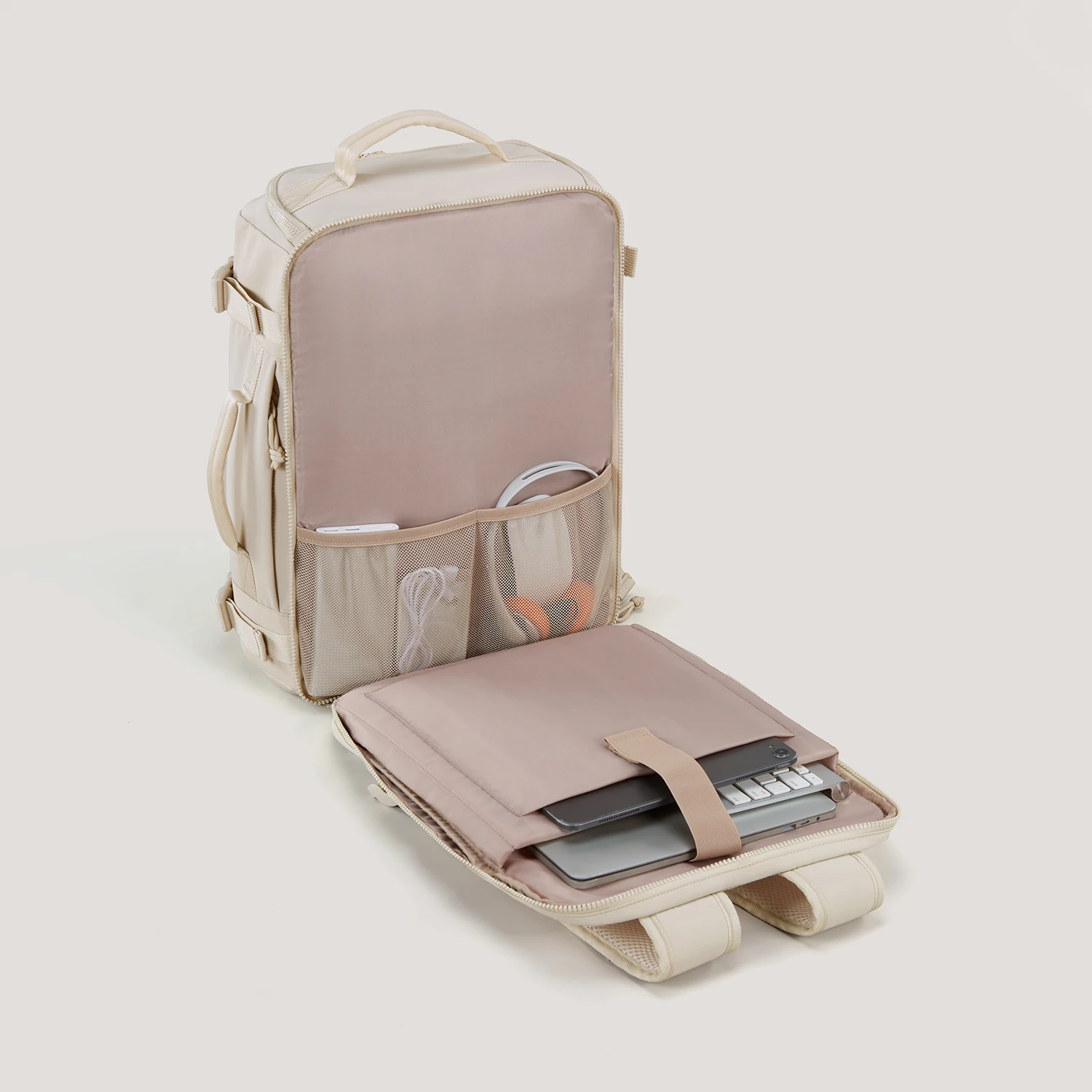 BAGSMART Reiserucksack, große Kapazität, Vakuum-Kompressionsrucksack für Damen, 15,6 Zoll Laptoptasche, wasserdicht, erweitern Sie Herrenrucksäcke – Detail 14