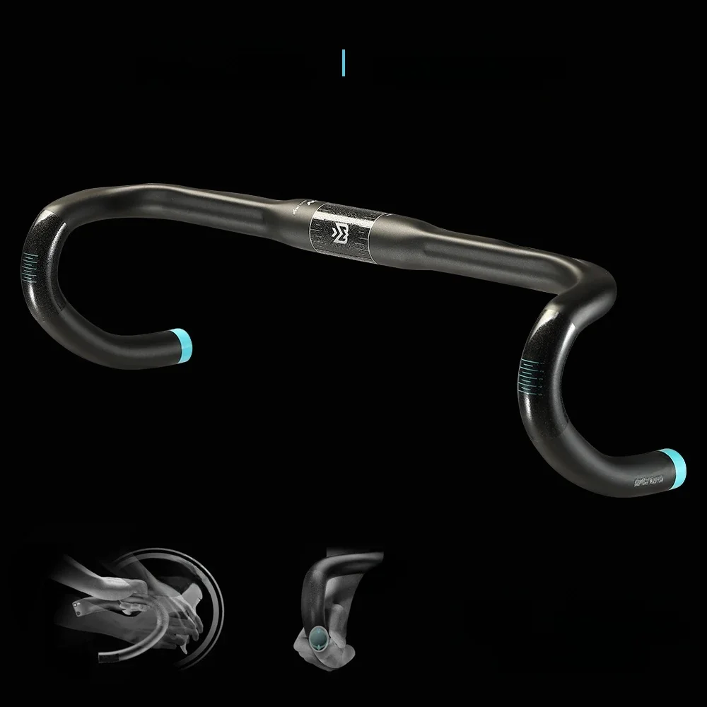 AliExpress RYET AEROMAX Road Bike Handlebar Carbon DropBar for Bicycle Grips Road Bike 31.8MM 400/420/440/460 Stem Cycling Accessories