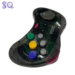Retro SQ Official Saturn 2.4 GHz Wireless Controller 8 Button Arcade Gamepad - Transparent Exclusive Event