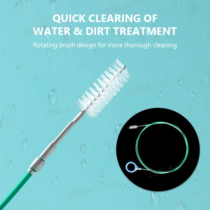 SEAMETAL 3m/5m سيارة استنزاف نعرات تنظيف فرشاة السيارات فتحة سقف استنزاف ثقب تسد فرشاة خراطيم طويلة تنظيف أداة استنزاف الأنابيب الأنظف #3