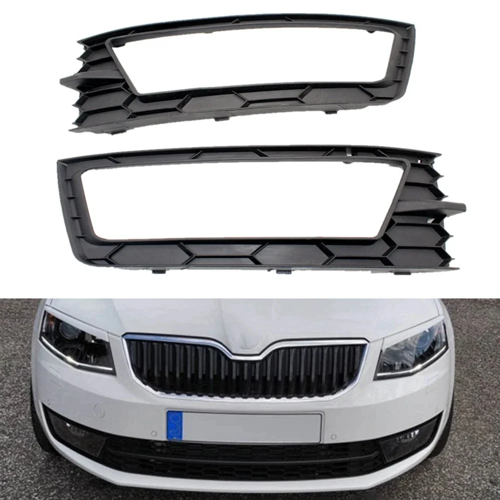Przednia Osłona Lampy Przeciwmgielnej Zderzaka Dolna Kratka Grill Skoda Octavia 5E MK3 A7 Sedan Combi 2013 2014 2015 2016 2017 Car-styling — zdjęcie 2