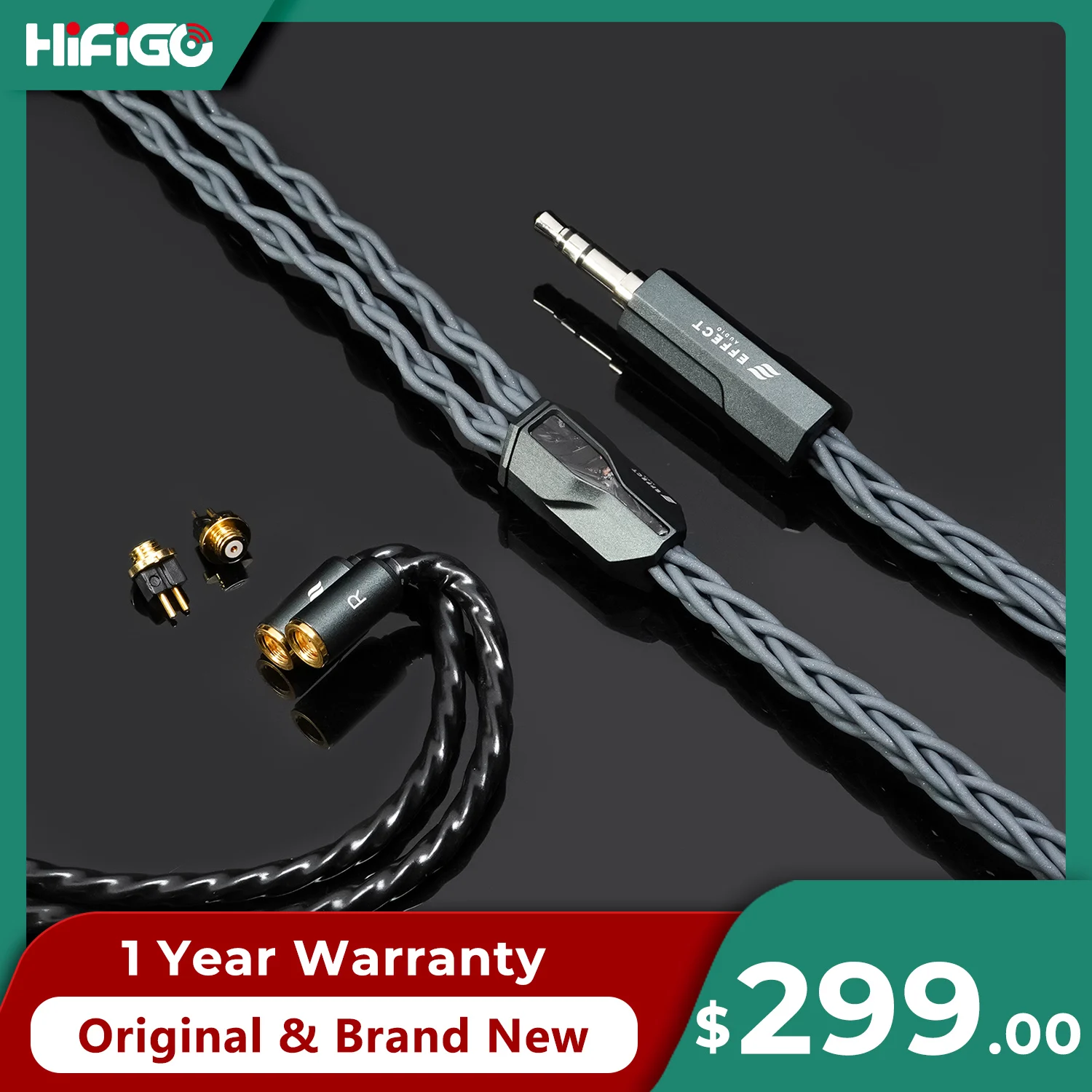 Effect Audio Signature Series II Eros S II 8 Wire Earphone Cable 2Pin 0.78 ConX Interchangeable Connector Professional IEM Cable