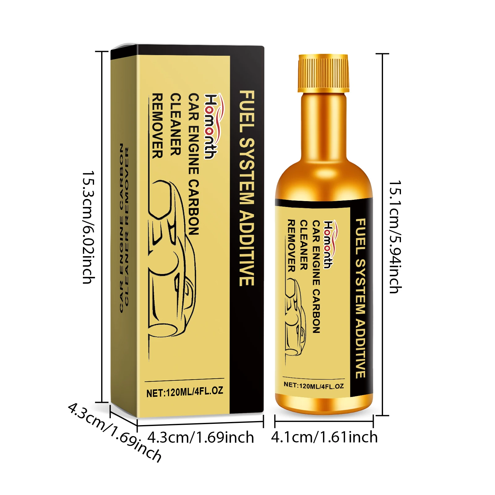 Homonth 120 مللي محرك السيارة المحول الحفاز الأنظف إزالة الكربون تنظيف مسرع الحد من الضوضاء محرك السيارة دفعة الأنظف