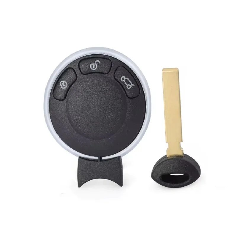 3 unids/lote cubierta de carcasa de llave de coche remota de 3 botones para BMW Mini Cooper S ONE 2007-2014 KR55WK49333 reemplazo de funda de mando a distancia de llave automática en blanco