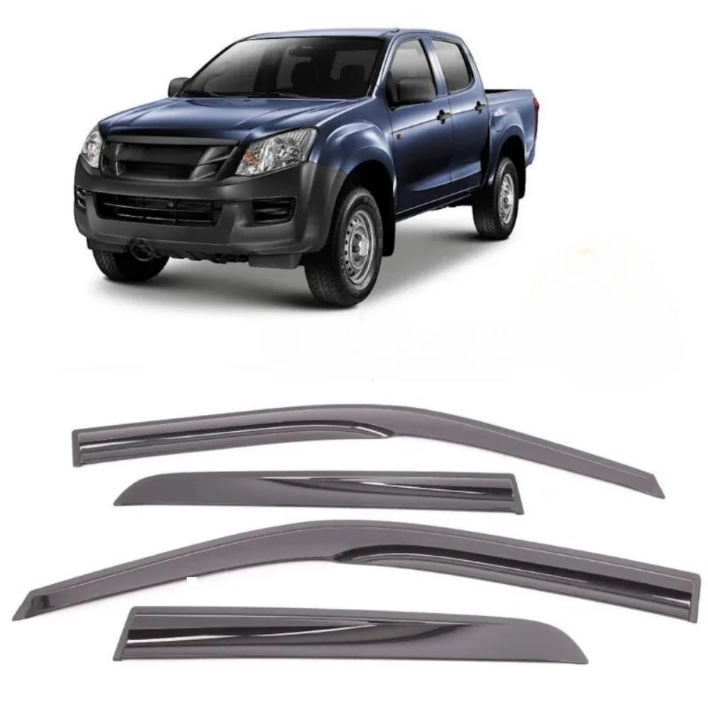 Car Window Accessories For ISUZU D-MAX 2015-2023 Sport Style Window Deflector Rain Cover Visor Awnings Exterior Parts Tuning