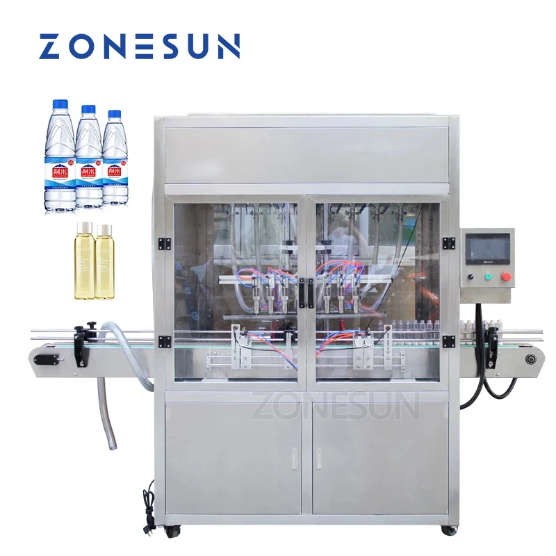 ZONESUN High Speed Automatic Pneumatic Beverage Filler Perfume Liquid Beer Milk Oil Filling Machine