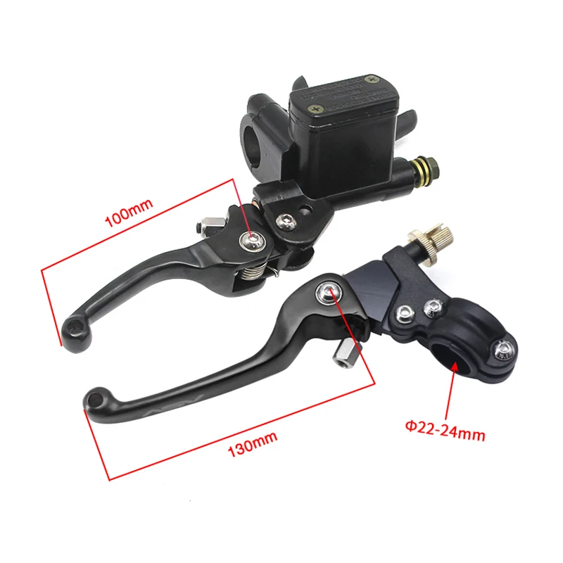 ZSDTRP 1Pair 100/130mm Motorcycle CNC Hydraulic Master Cylinder Clutch Brake Pump Levers For CRF KLX YZF RMZ Dirt Bike