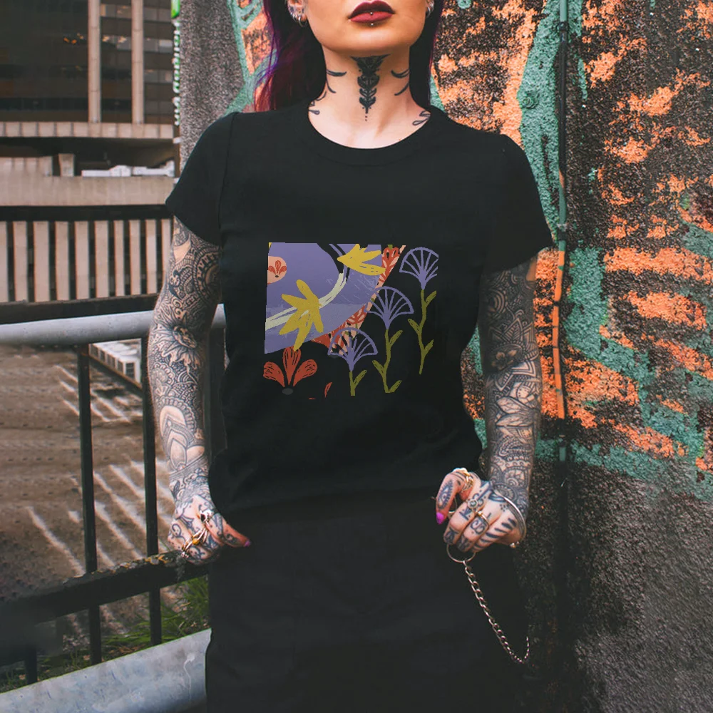 

Artistic Graphic Streetwear Tee Tops Trend Tshirt Dress For Women Casual Comfort Cotton Oversized Retro Graphic Style Summer