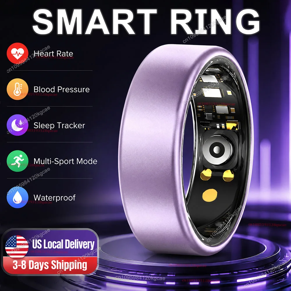 Premium Smart Ring 24/7 Heart Rate Monitor SpO2 Sleep Health Tracker Ring,Multi Sports Mode Fitness Ring, Menstrual Cycle Tracker Ring for Women,Camera Remote Ring,Valentine‘s Day Anniversary Birthday Gift US Local Stock