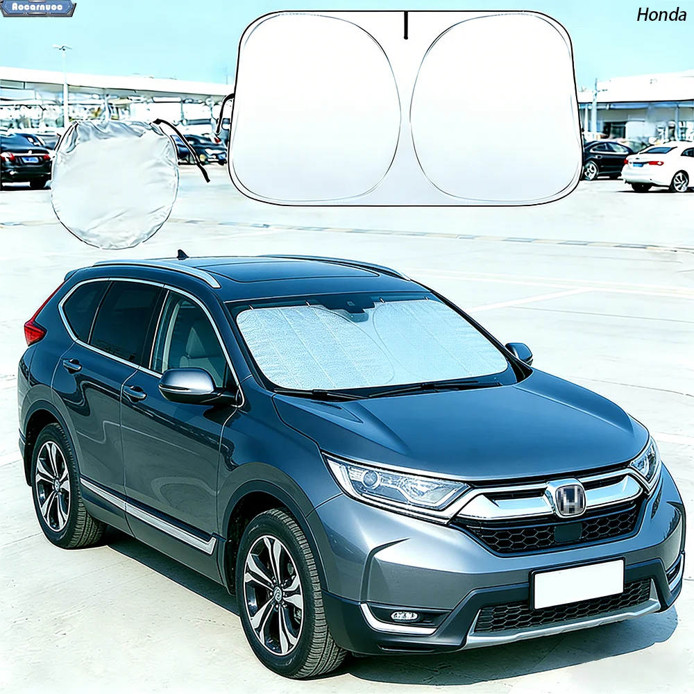 Pare-soleil pliable pour pare-brise Honda CR-V 1ère-5ème génération 1997-2026, protection anti-UV