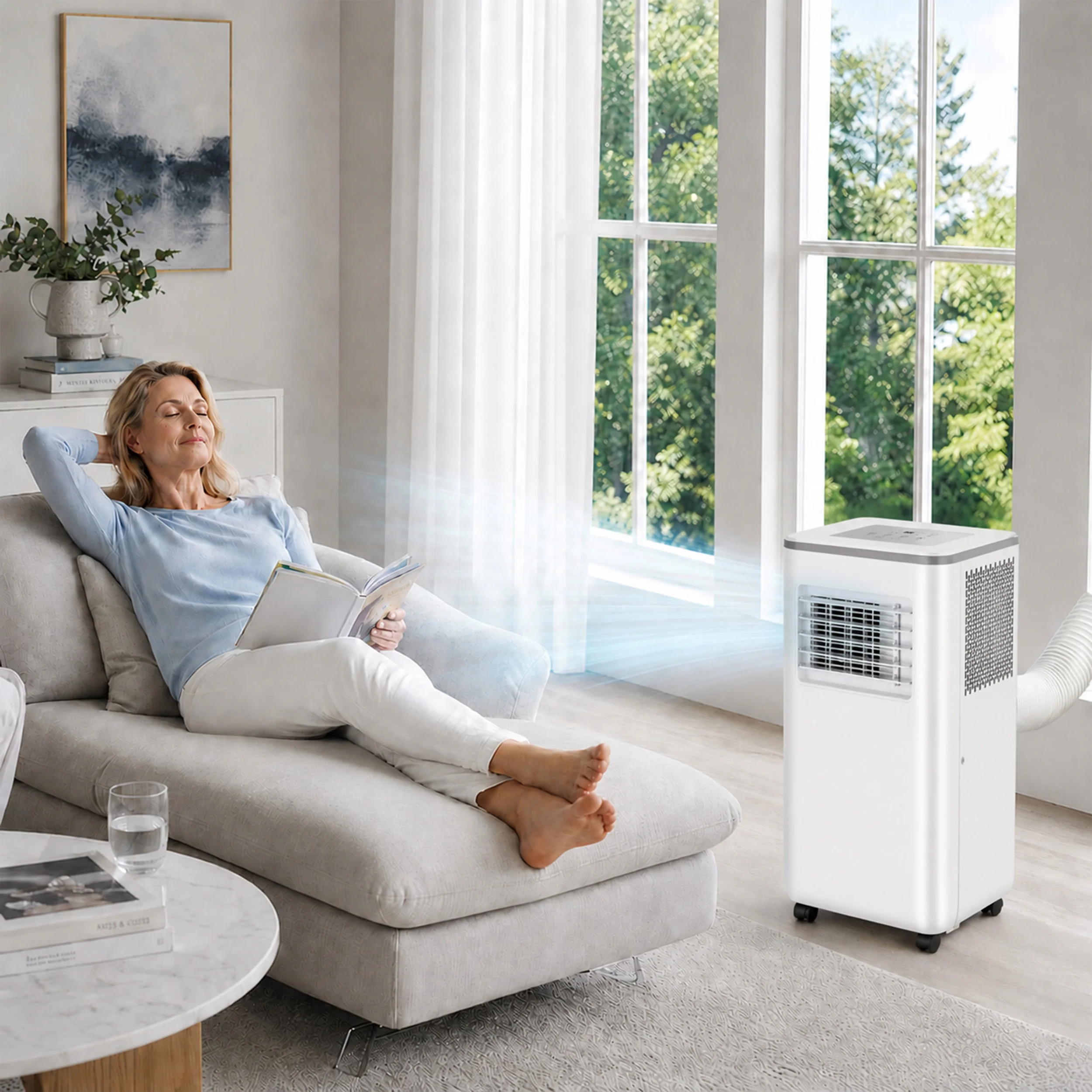 Tragbare 4-in-1-Klimaanlage 9000 BTU für Räume bis 20 m²