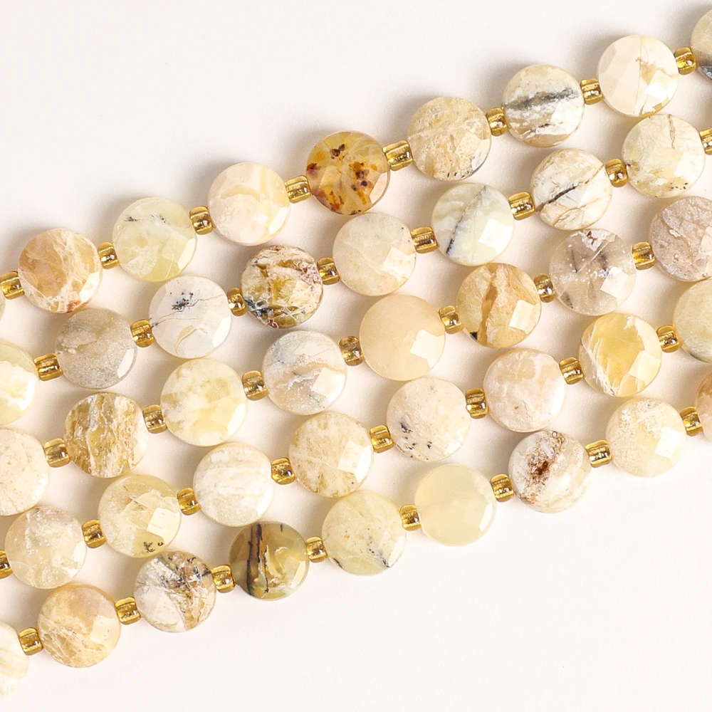 Natural Yellow Opal Beads Face - огляд і ціна Gemstone Bracelet Healing