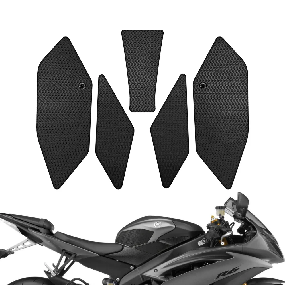 Motorfiets Tank Traction Pad Anti Slip Sticker Gas Knee Grip Protector Voor Yamaha Yzf R6 2008 Tot 2016 - afbeelding 2