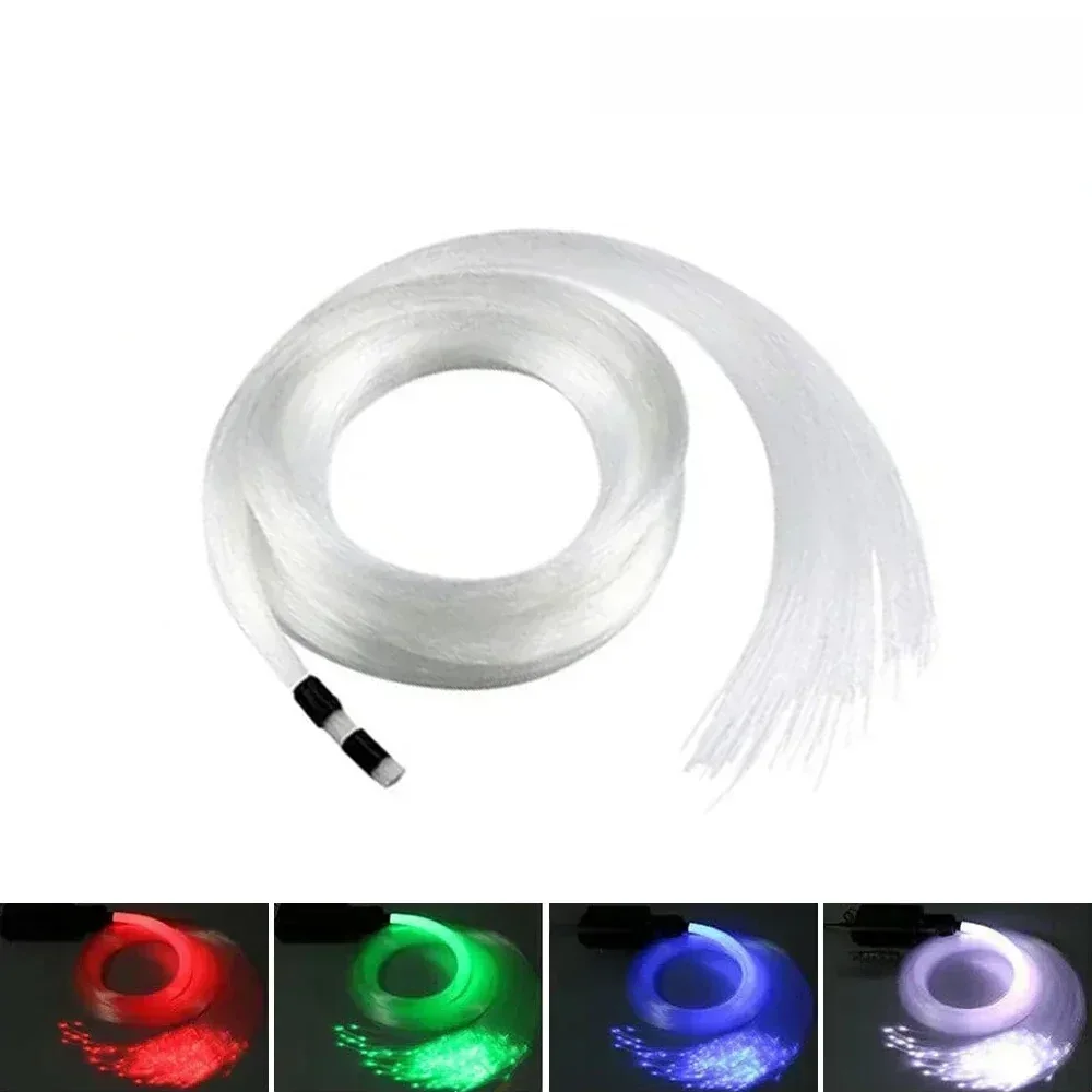 Gorąca sprzedaż 0,5 ~ 4 metry 0,75 mm 1 mm koniec świecący kabel światłowodowy PMMA do silnika LED światła samochodowego domu DIY LED gwiazda światła sufitowego — zdjęcie 2