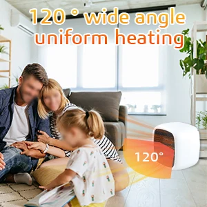 AOFEN Compact Space Heater, 2 Seconds Fast Heating, Portable Electroceramic PTC Heater, Silent Operation with Overheating and Tipping Off Protection, Indoor Office, Bedroom, Small Living Room or Deskt image 5