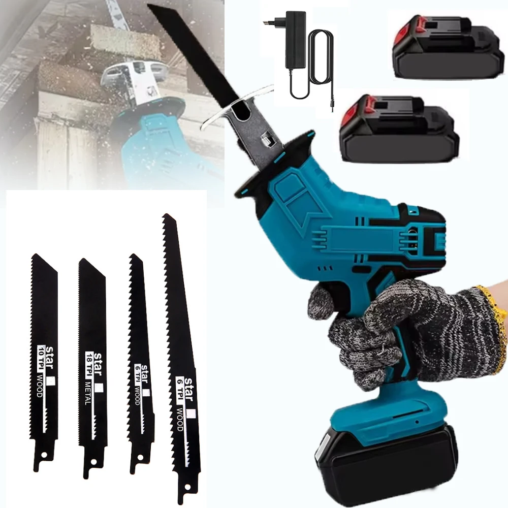 OWJHE 100mm Sega alternativa elettrica a batteria Utensile da taglio esterno portatile per tubi metallici in legno Riparazione da giardino versatile Fai da te