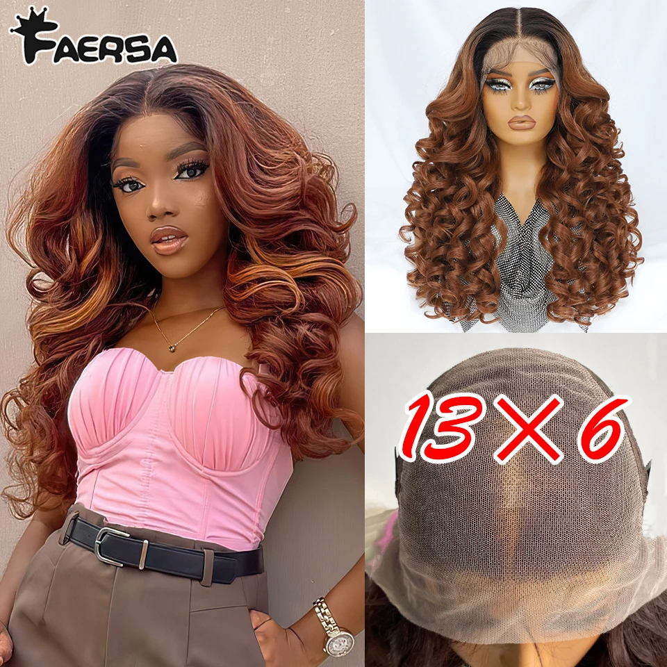 Latisha 13x6 hd perucas dianteiras de renda sintética encaracolado pré arrancado peruca frontal de renda com franja para mulheres destaque com