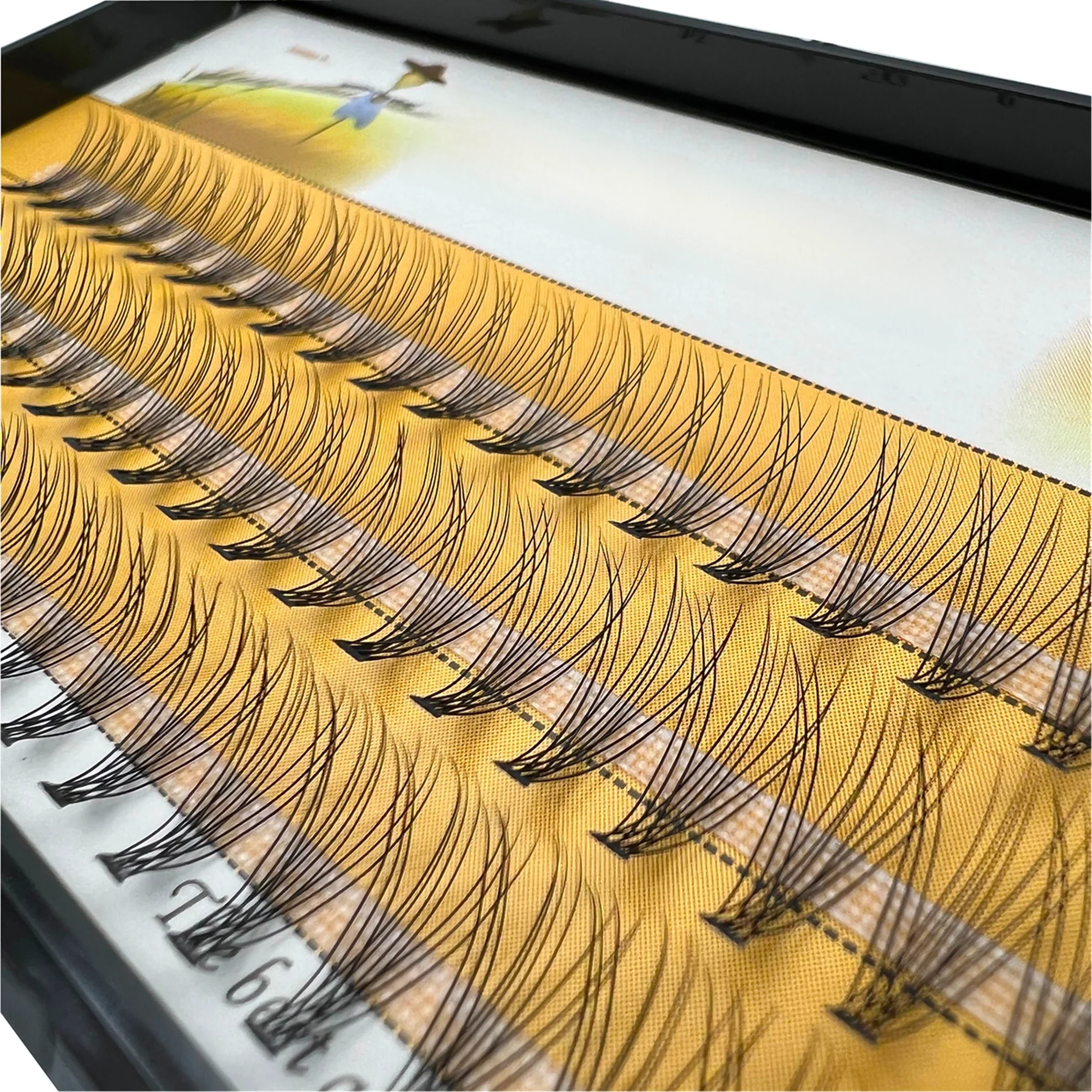 Extension de cils individuels faits à la main, cils de style naturel, 10D, 0.1mm, 0.07mm, 60 faisceaux par boîte