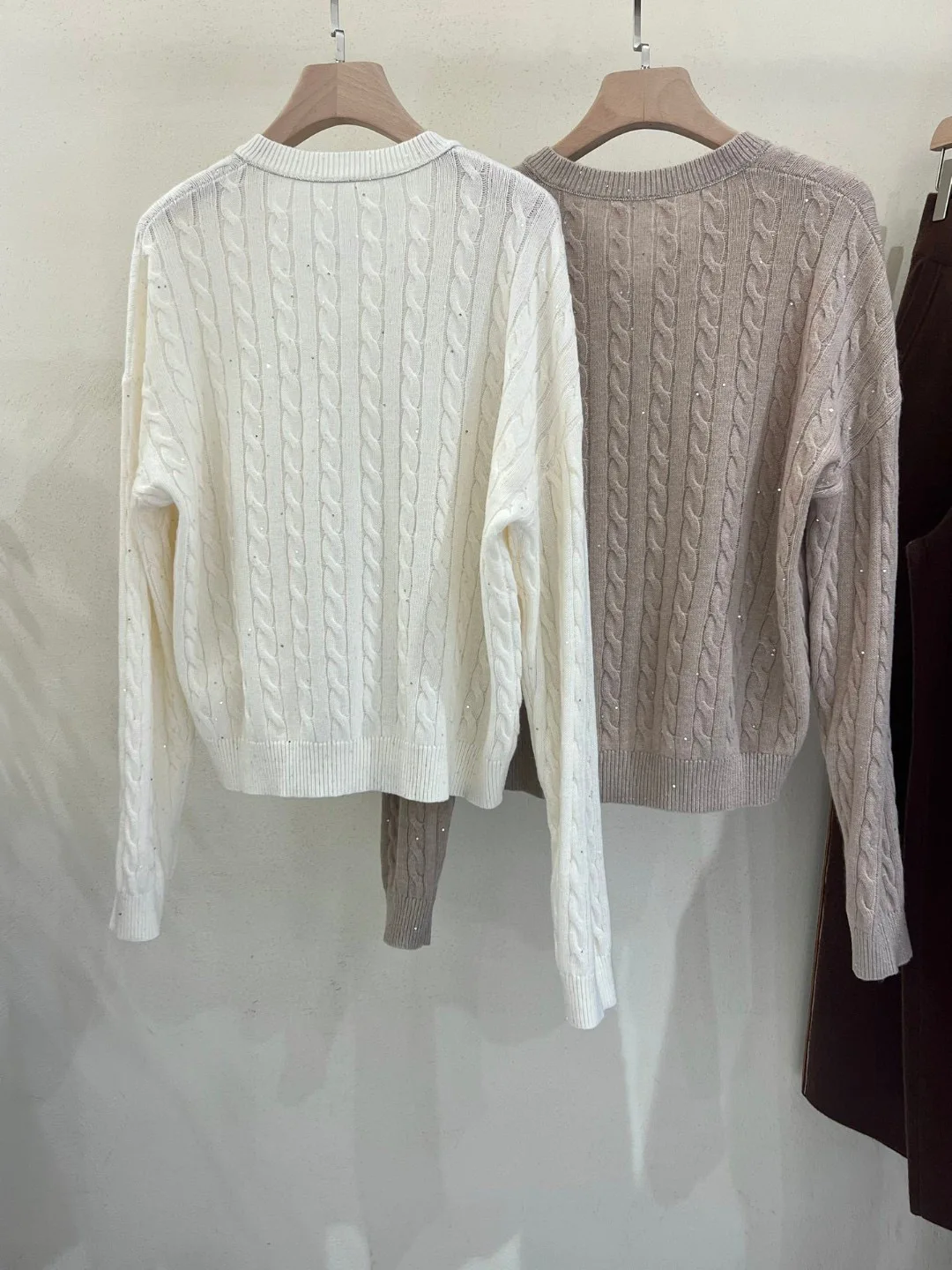 Casual loose merino wool twisted knit pullover