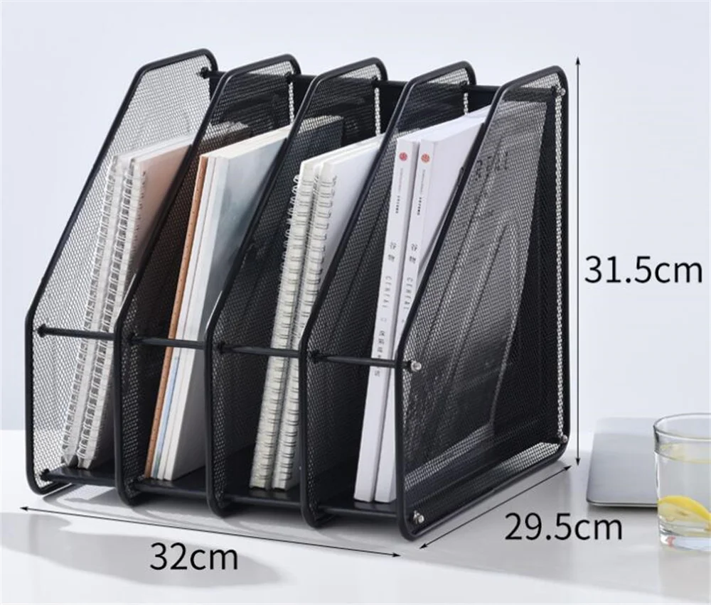 Organizador de papel A4 para oficina, bandeja organizadora de documentos, archivos de documentos estante para, carta, libro, folleto, estante libro