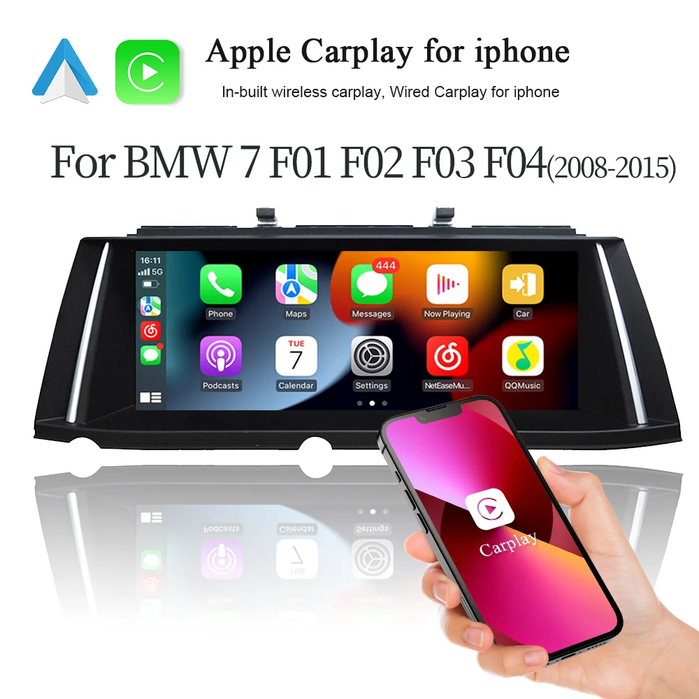 

Wit-up for BMW 5 Series F10 F11 NBT CIC Apple CarPlay 10.25“ Touch Screen Upgrade Android 11 Android Auto Wireless Google Maps