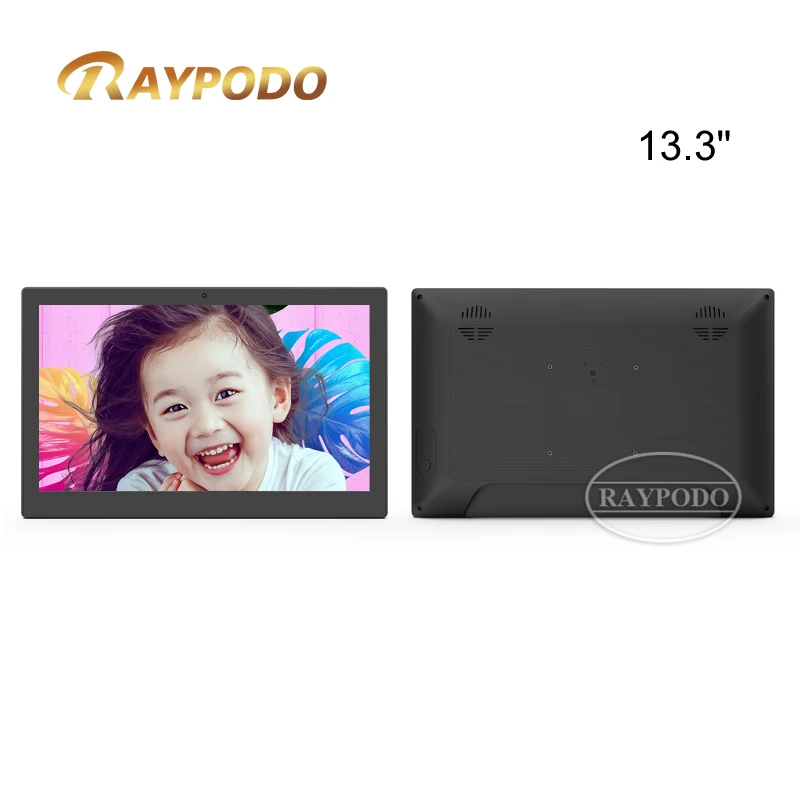 RAYPODO RK3399 Android8.1 Universal  Adjustable Wall Mount Tablet of 13.3 inch Tablet PC With Power