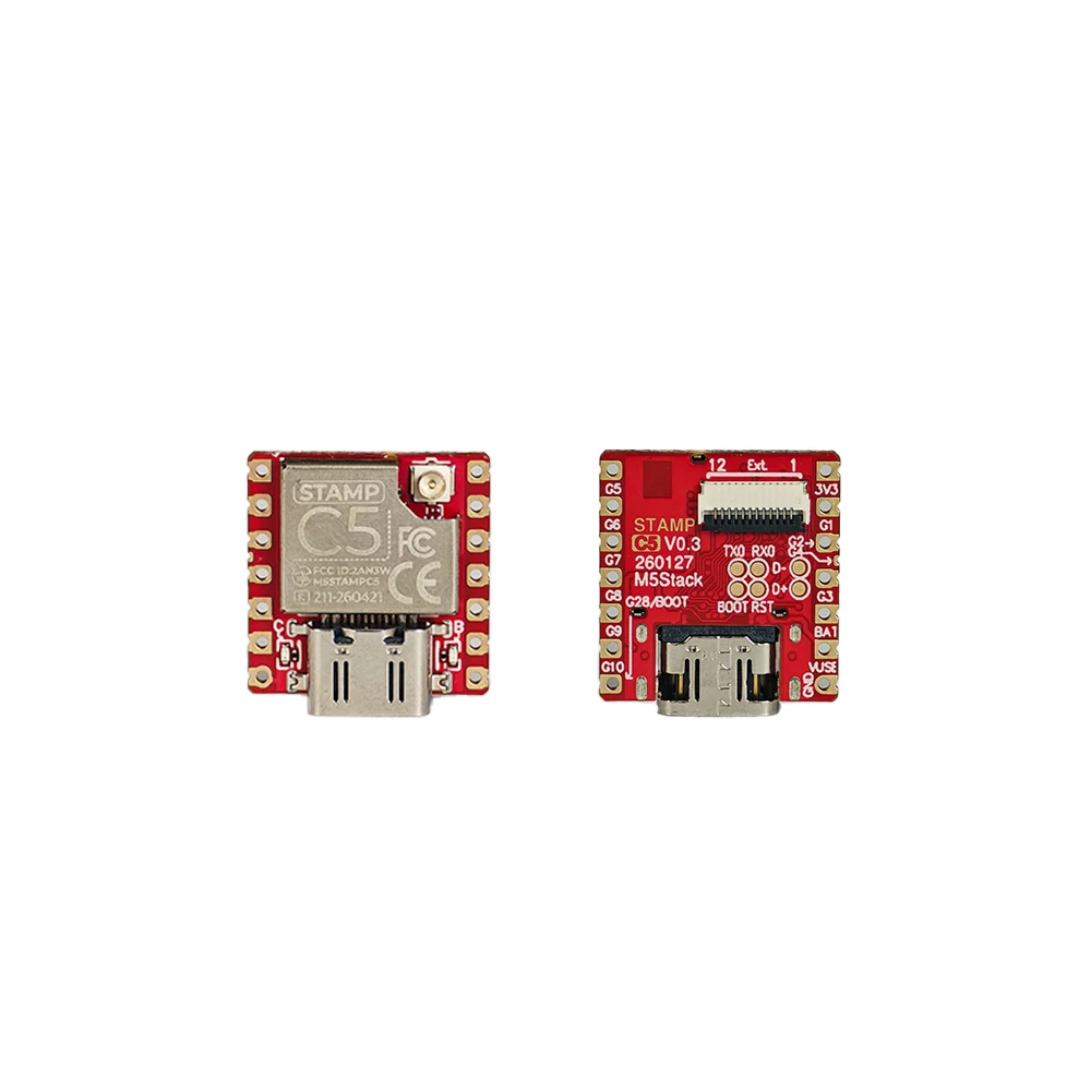 M5Stack Stamp‑C5 DIP ESP32‑C5HF4 IoT Module Dual‑Band WiFi6 BLE5 RISC‑V 4MB Flash Type‑C for IoT Smart Home Project - view 2