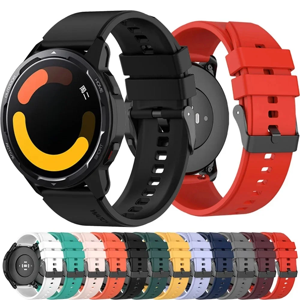 22mm Silikonowy pasek do zegarka Xiaomi mi Watch Color 2 Sportowy pasek do zegarka Mi Watch Color Sports Correa do Xiaomi Watch S1 Active — 2