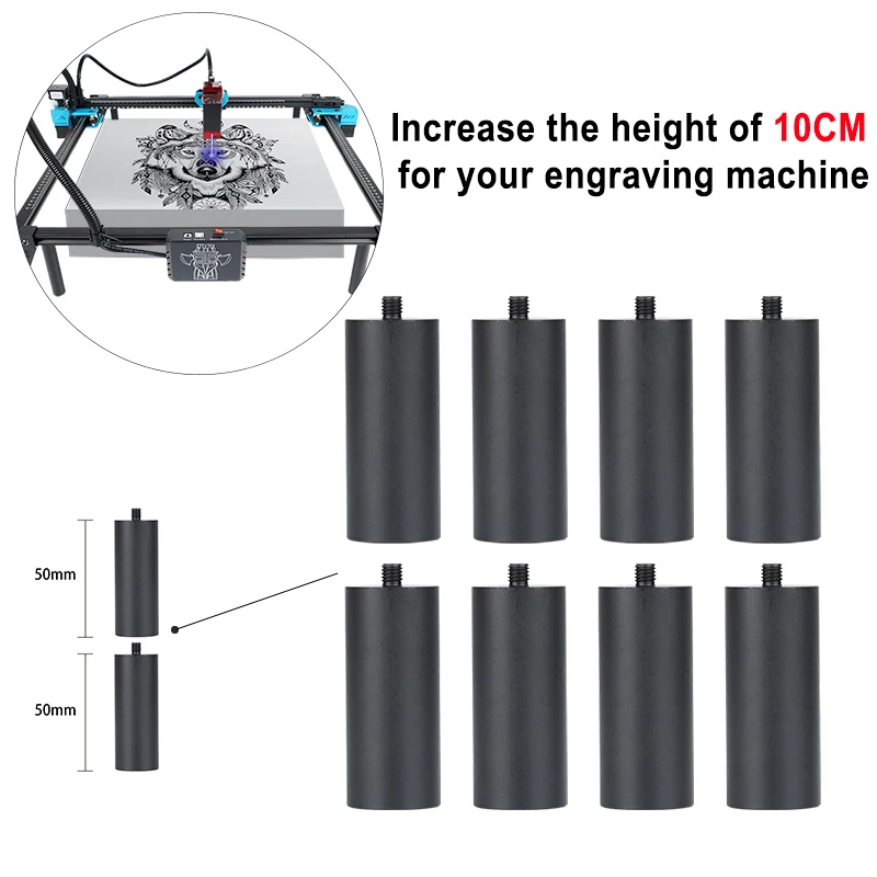 10CM Auxiliary Heightening Column Axis Rotary Roller For Laser Engraving Machine TT-5.5S TT-5.5 TTS55 Laser Engraver Upgrade Kit